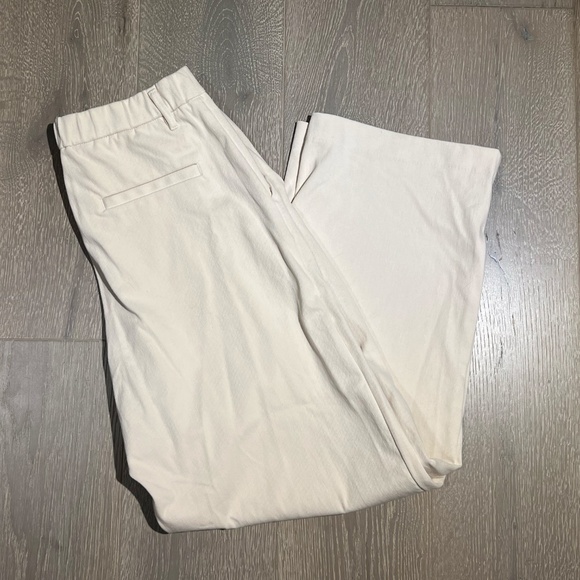 MUJI women's cream/off white pants cotton size medium - Picture 4 of 4
